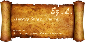 Szentgyörgyi Laura névjegykártya