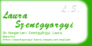 laura szentgyorgyi business card