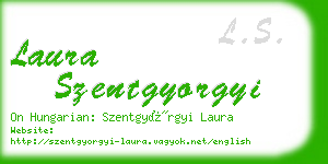 laura szentgyorgyi business card